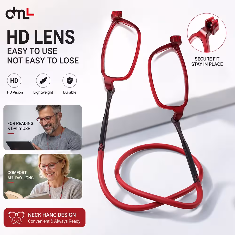 Gafas de lectura ultraligeras DML para presbicia, unisex, graduación +1.5–+4.0