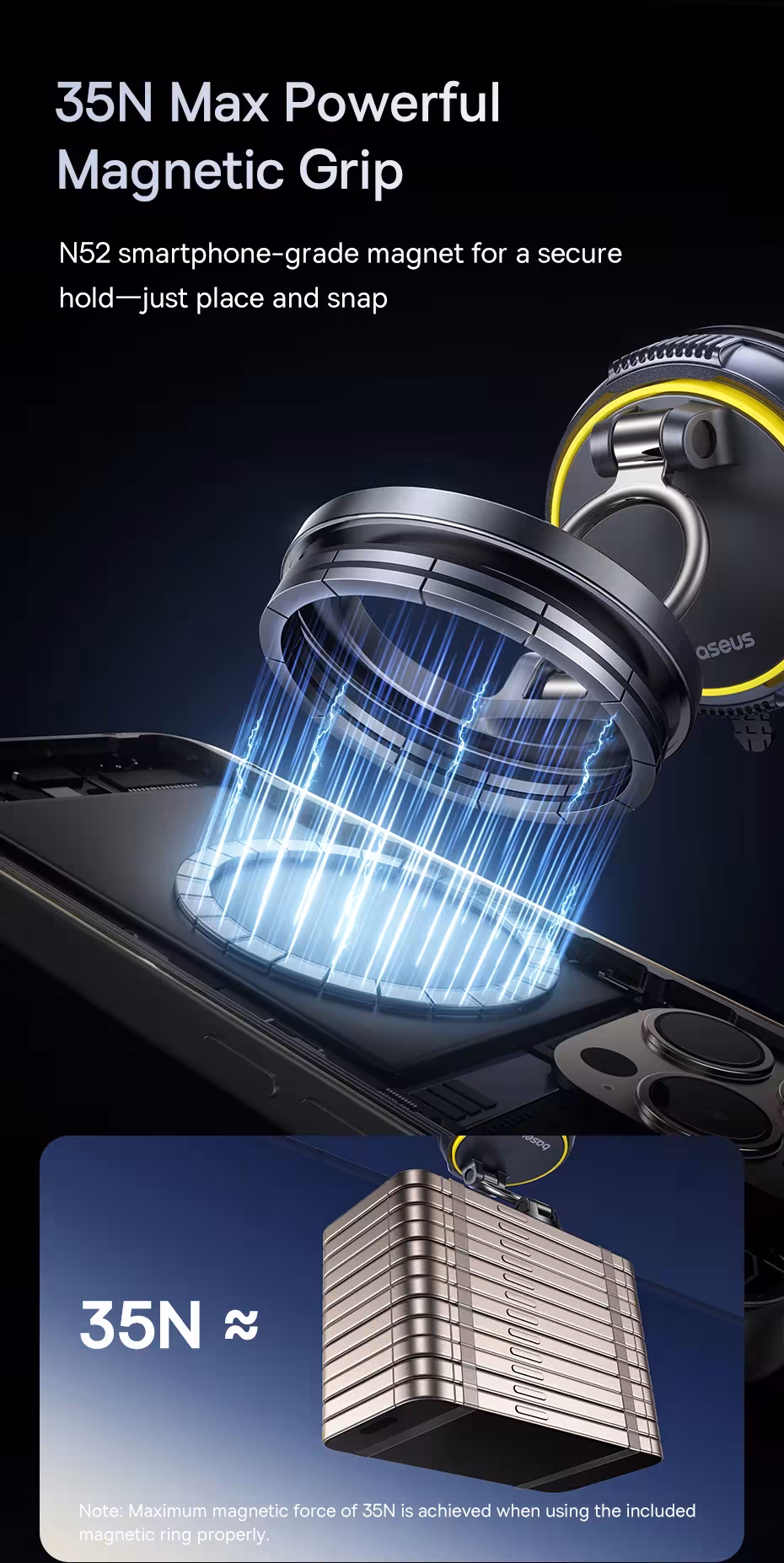 supporto magnetico per telefono per auto