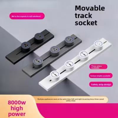 Rail Socket British Standard Household Kitchen Power Strip Rail Socket Guide Table Socket Multi Function Wall Plug For Home Use 1