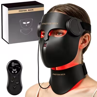 Red Light Therapy 8 Colors LED Face Mask with Neck Silicone Photon Infrared Therapy Mask for Reduce Wrinkle Acne Facial Care 1