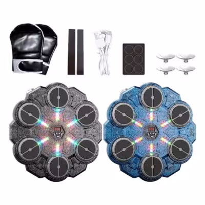 9-Speed Wall Target Punching Workout Musical Boxing With Gloves Home Fit Equipment With Light For Adults Boys Gym Workout 1
