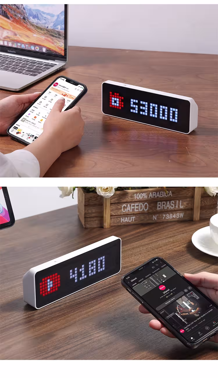 horloge pixelisée