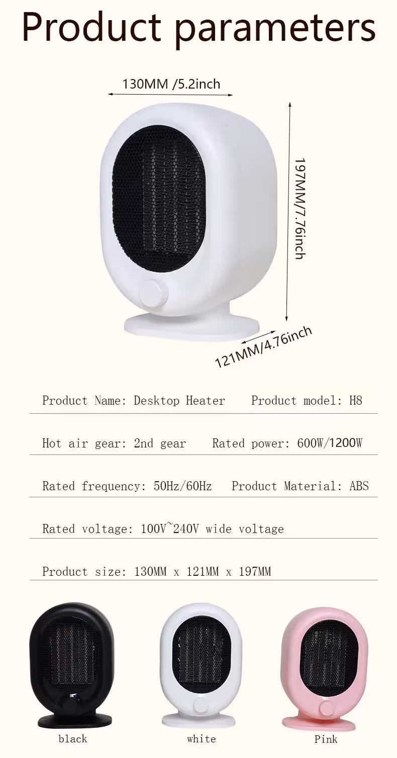 riscaldatore per ambienti da 1200W