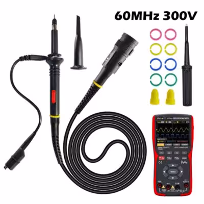 Oscilloscope Probe Kit 60MHz 1X 10X High Precision Oscilloscope Multimeter Tester Probe Test Leads Accessories for ZT703S 1