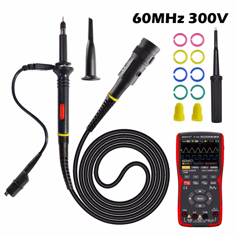 Oszilloskop-Sonde-Set 60MHz 1X 10X für präzise Messungen, kompatibel mit ZT703S