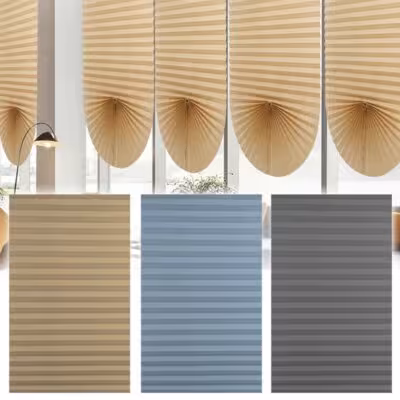 5 Size Self-adhesive Pleated Blinds Bathroom Balcony Shades Half Blackout Windows Curtains for Bedroom Living Room Balcony 1