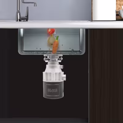 Kitchen Garbage Disposal 38.88Oz Capacity, 3/4HP Food Waste Grinder with Stainless Steel Flywheel & Anti-Jam Design, Electric Sink Disposal Unit for Home Kitchen Cleaning Leftovers and Bones 1