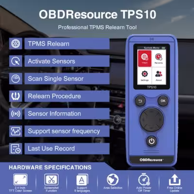 OBDResource TPMS Reset Tool Auto Tire Pressure Monitoring System Relearn Tool TPS10 U508 for 99% Vehicles Car Diagnostic Tool 2