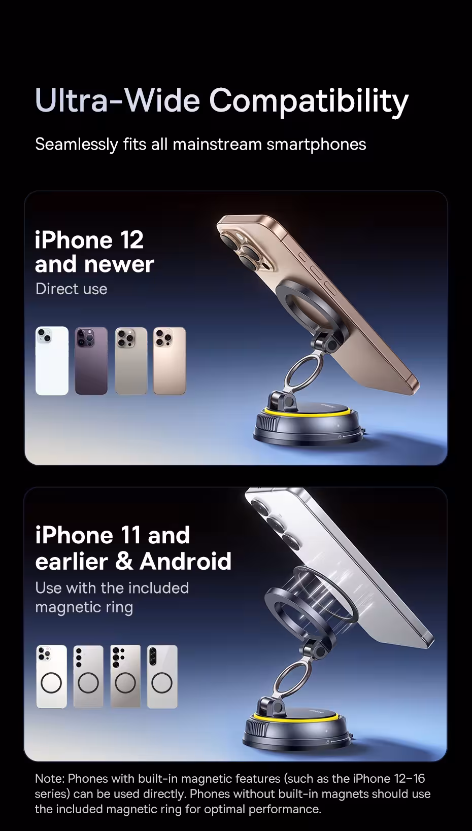 supporto magnetico per telefono per auto