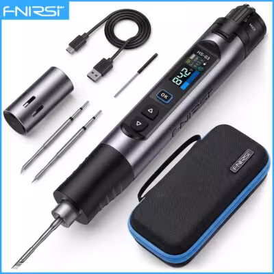 FNIRSI HS-03 Upgraded Soldering Iron 100-450℃ Adjustable Temperature Soldering Pen 10W Portable Repair Tool for DIY Repair Tool 1