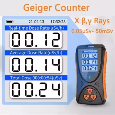 HFS-10 Nuclear Radiation Detector TFT 2.0 Color Screen Lithium Battery Sound Light Alarm Geiger Counter Industrial Experiment 1