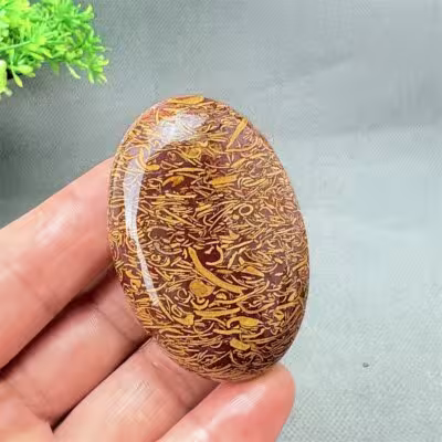 Natural And Rare Golden Jade Palm Handle Plays Magic And Unique Treatment Stone Feng Shui Home Decoration 1