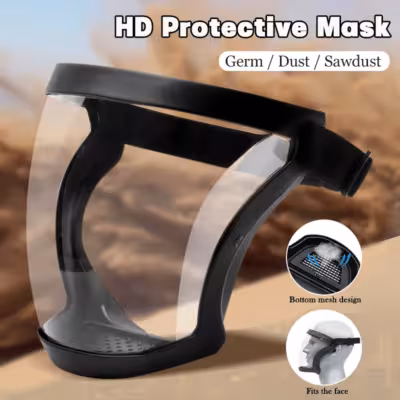Full Face Shield Mask Protection Mask Transparent Outdoor Safety Mask Work Protection Splashproof Woodworking Crop Spray 1-4pcs 1