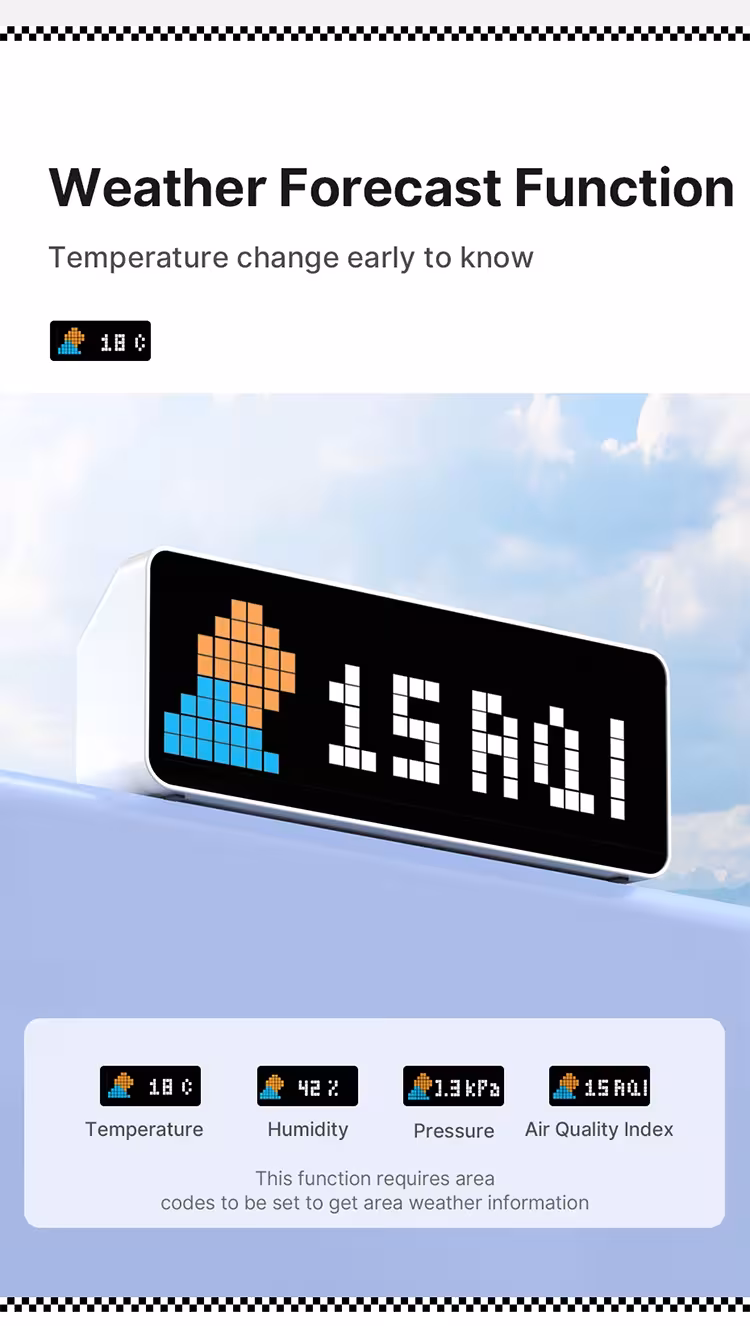 horloge pixelisée