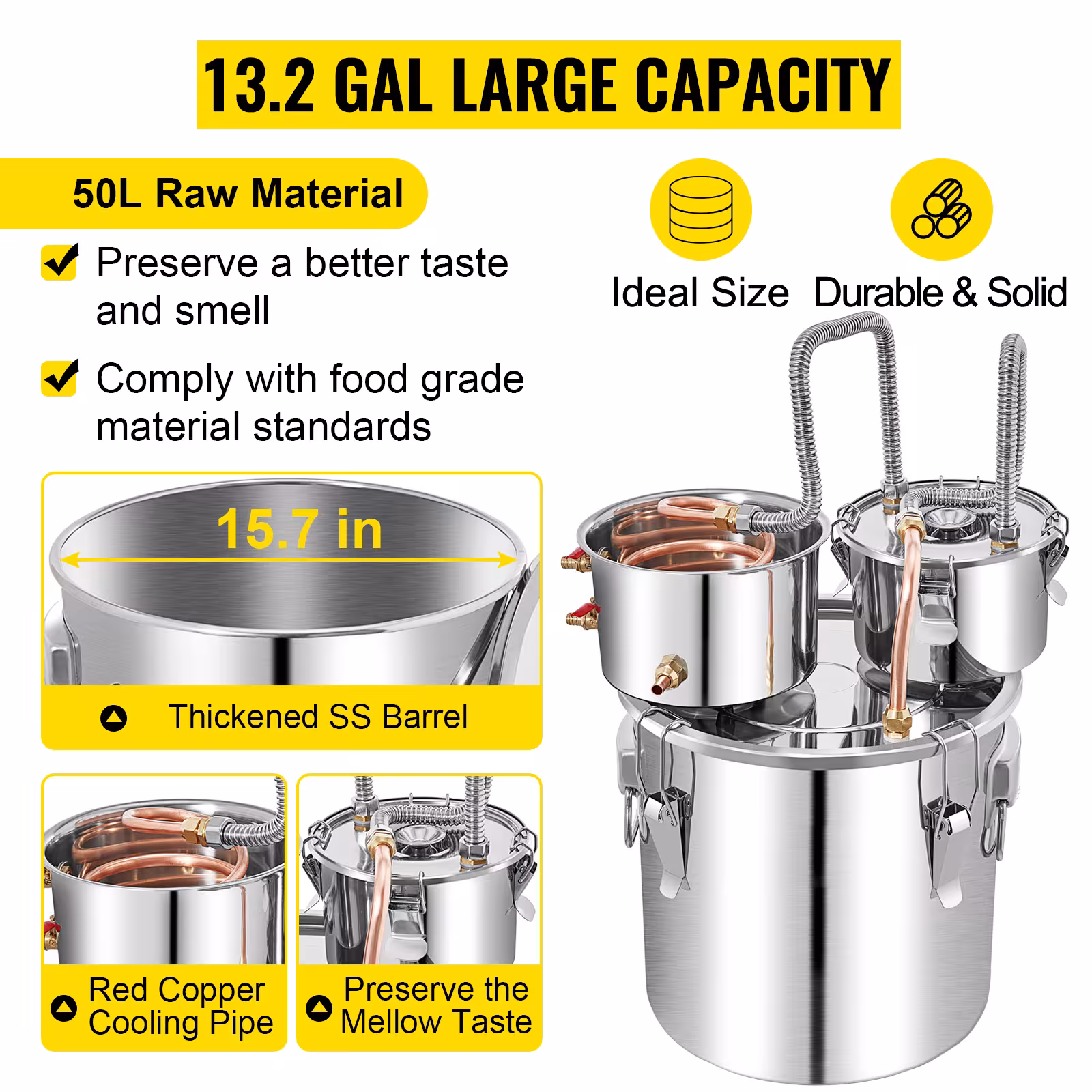 50L alcohol distillation apparatus